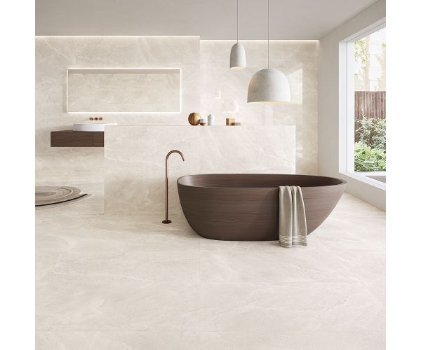 Tile - Ceramic-24X48 Salt Stone White Pure Lap. Rt