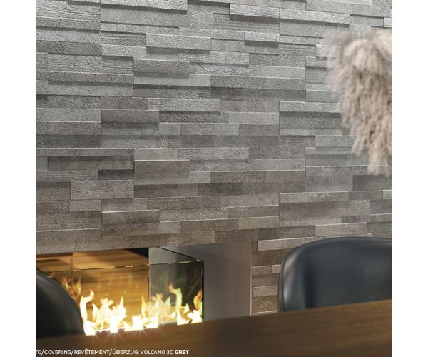 Tile - Ceramic-6X24 Volcano 3D Grey