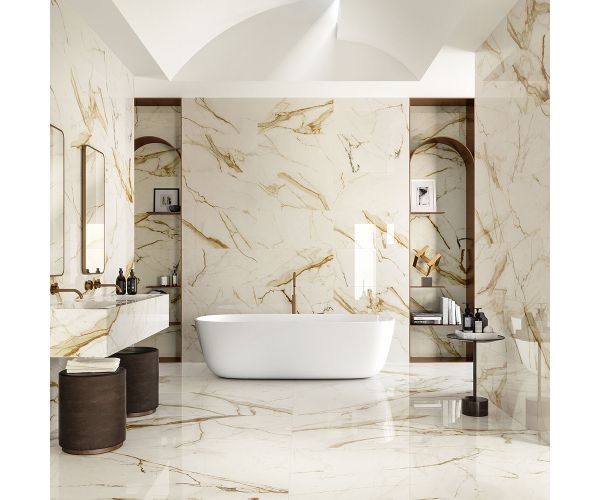 Mosaic-1.25X1.25 Marvel Shine Calacatta Imperiale Mosaico Matt
