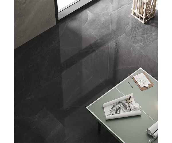 Tile - Ceramic-24X48 Salt Stone Black Iron Nat. Rt