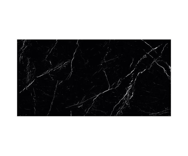 Dalles-Céramique-Gigantec 12mm Nero Marquina A Bookmatch Nat (63X126po)