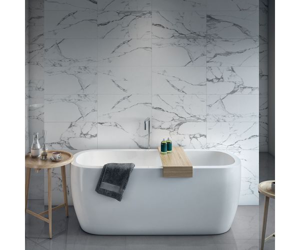 Tile - Ceramic-6X18 Statuary White Bright Wall