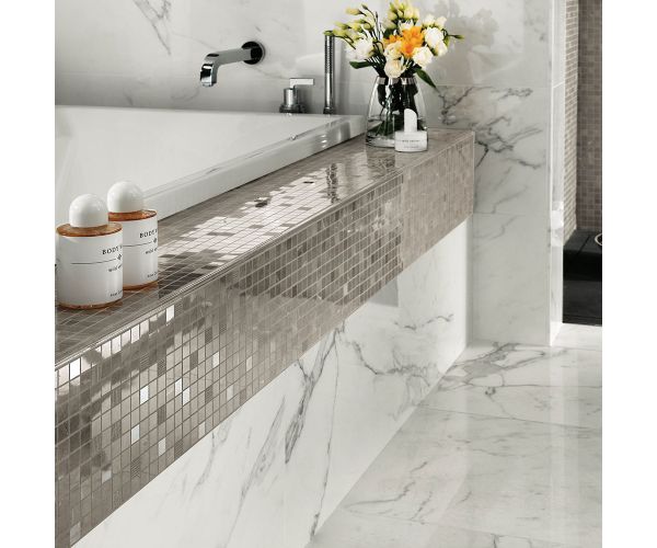 Tuile-Céramique-12''x36'' Marvel Wall Calacatta Extra Luc. Rt