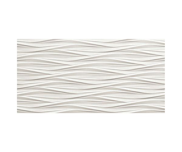 Tile - Ceramic-16''x32'' 3D Wall Design Wind White Matt
