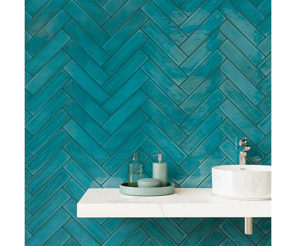 Tile - Ceramic-3X12 Flow Peacock Green Bright
