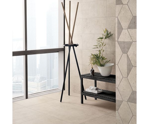 Tuile-Céramique-24''x48'' Concrete Ivory Nat. Rt