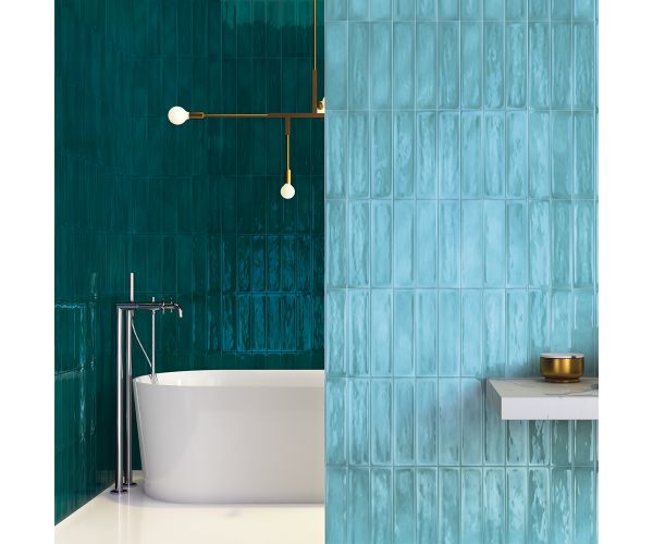 Tile - Ceramic-3X12 Flow Peacock Green Bright