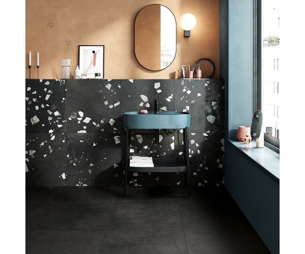 Tile - Ceramic-24X24 Schegge Grafite Rt