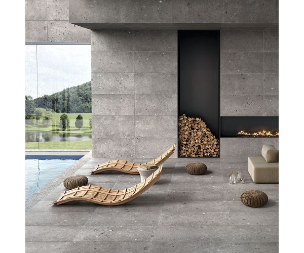 Tile - Ceramic-12X24 Ego Grigio Scuro Nat.