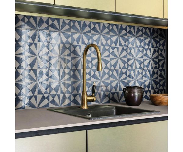 Tile - Ceramic-6X6 Memoria Blu Semi-Matt