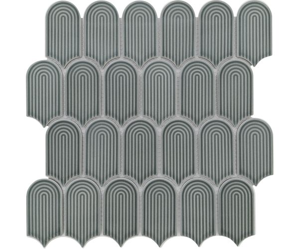 Mosaic-0.6X3.4 Feather Mosaic Seafoam Arvfe00402P