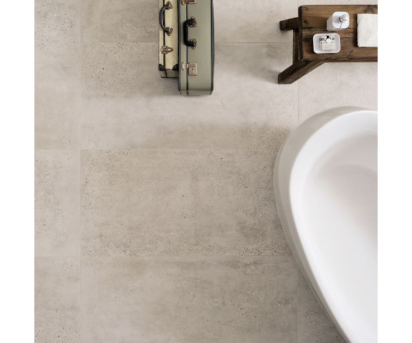 Tuile-Céramique-24''x48'' Concrete Ivory Nat. Rt