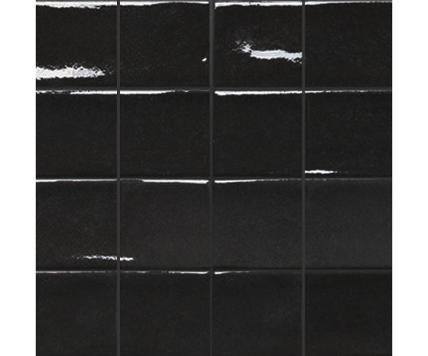 Tuile-Céramique-4X4 Marrakech Black Glossy