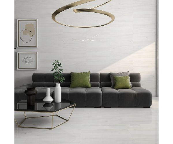 Tile - Ceramic-6X18 Lassa White Bright Wall