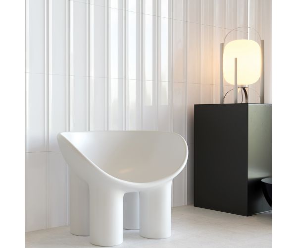Tile - Ceramic-0,8''X6'' Bow Mos. White