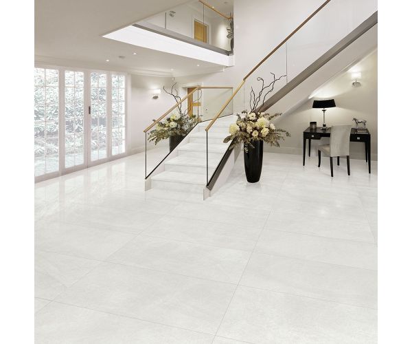 Tile - Ceramic-24''x47.25'' Taj Mahal White Matte Rt