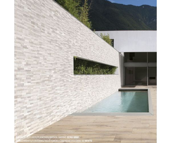 Tile - Ceramic-6X24 Volcano 3D White