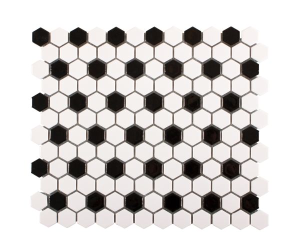 Mosaîque-1'' Les Classiques Hexagon B&W Blend