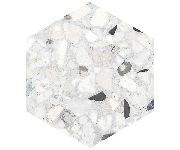 Tile - Ceramic-8 Recycle River Esagona White