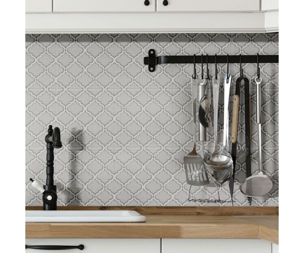 Tuile-Céramique-8''x8'' Riflessi Arabesk 01 Grigio Rt