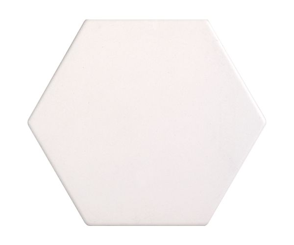 Tile - Ceramic-6'' Esagona Bianco Matte