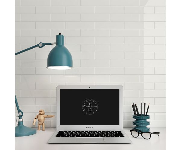 Tile - Ceramic-2''x8'' Color White Ice Bright
