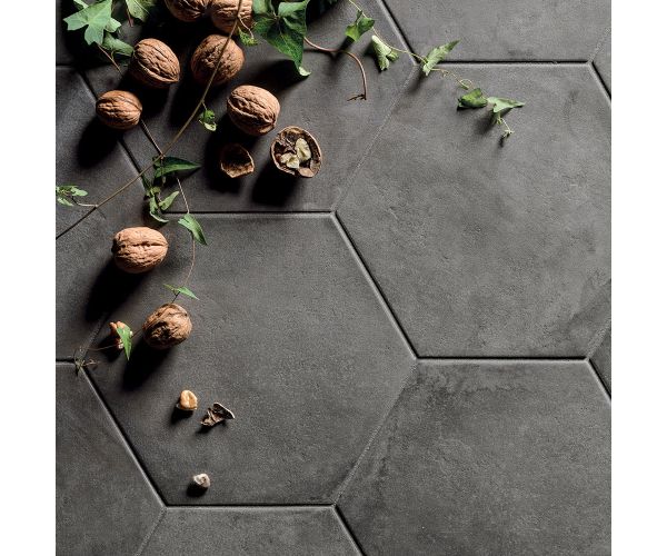 Tile - Ceramic-8.5''x10'' Terra Esagono Antracite