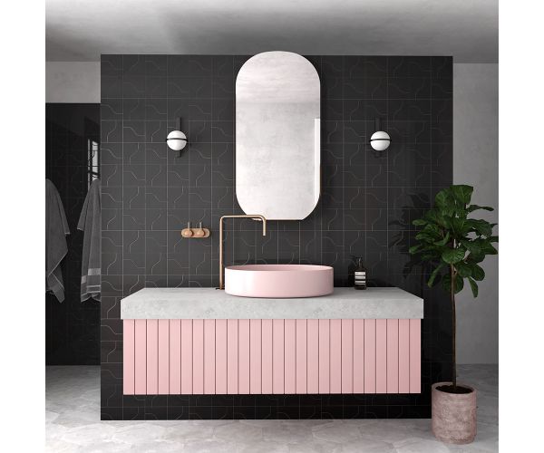 Tile - Ceramic-3,25X4,75 Curve Black Glossy