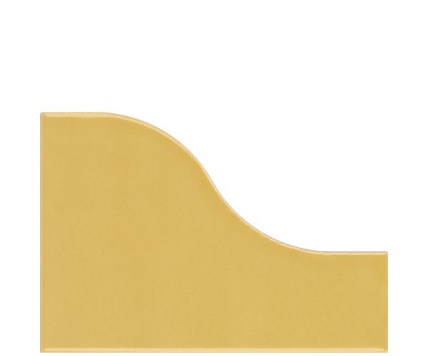 Tile - Ceramic-3,25X4,75 Curve Yellow Glossy