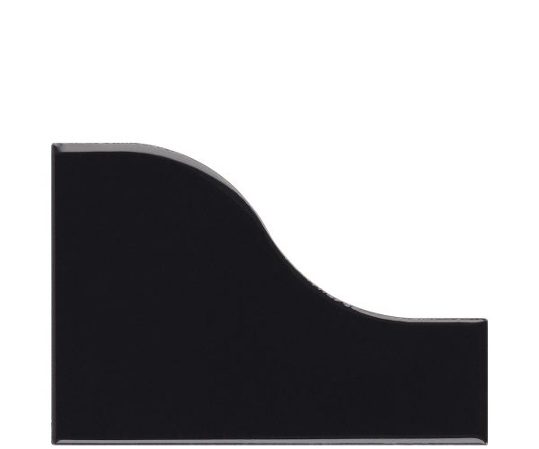 Tile - Ceramic-3,25X4,75 Curve Black Glossy