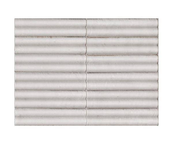 Tuile-Céramique-2.5X9.5 Lume White Struttura 3D Swing Lux