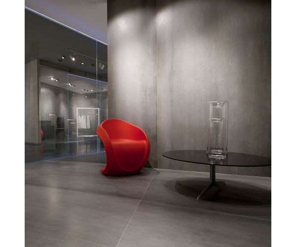Slab - Ceramic-Maxfine Folios 6mm Grigio Semilev (59X118in)