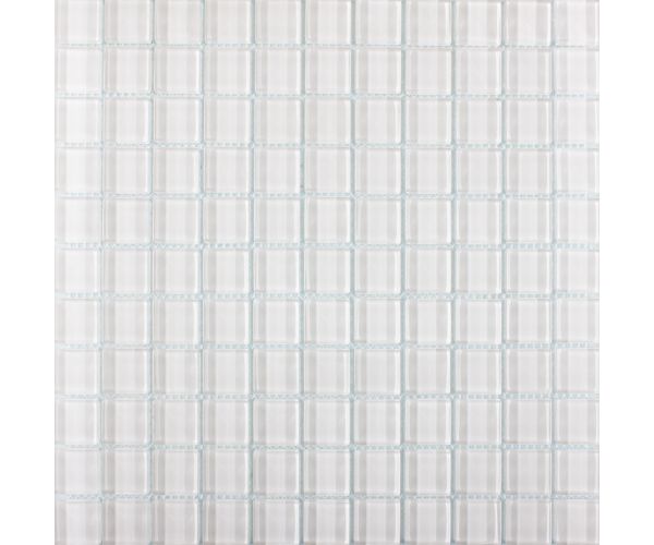 Mosaic-1''x1'' Glass Polar White