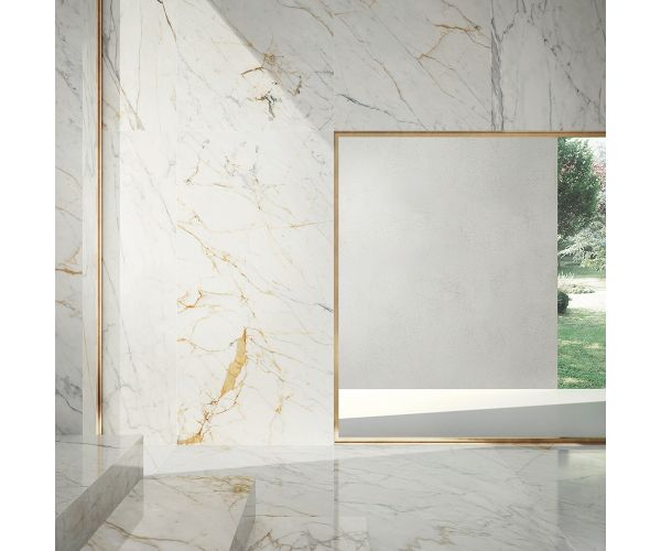 Slab - Ceramic-GRANDE MARBLE 6mm GOLDEN WHITE LUX (64X128in)