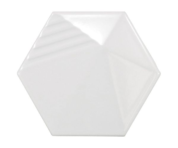 Tile - Ceramic-4''x5'' Scale Umbrella White Brillo (Random Patterns)
