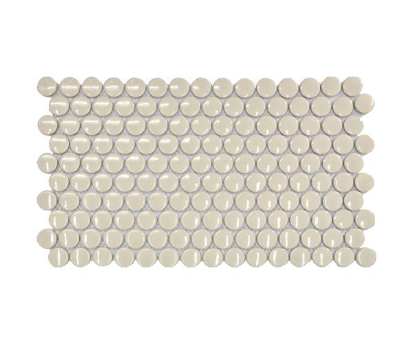 Mosaic-3/4 Penny Round Linen Glossy