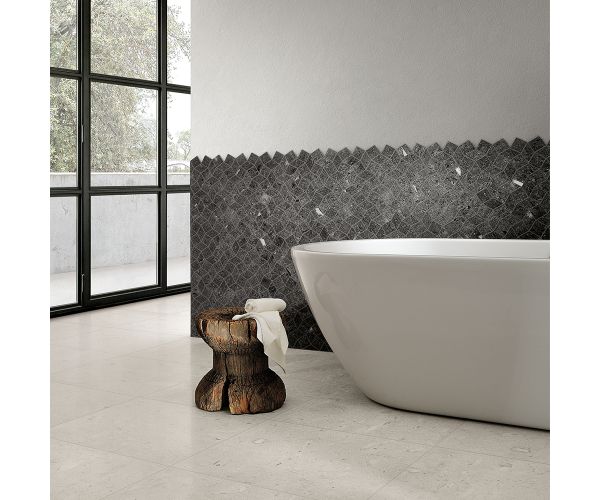 Tile - Ceramic-24X24 Moonstone Stone White Lap. Rt