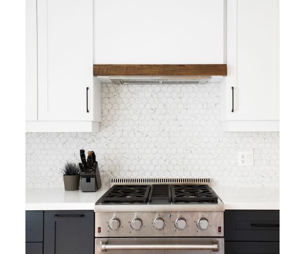 Mosaîque-Stone Glass Hexagon Bianco Lasa