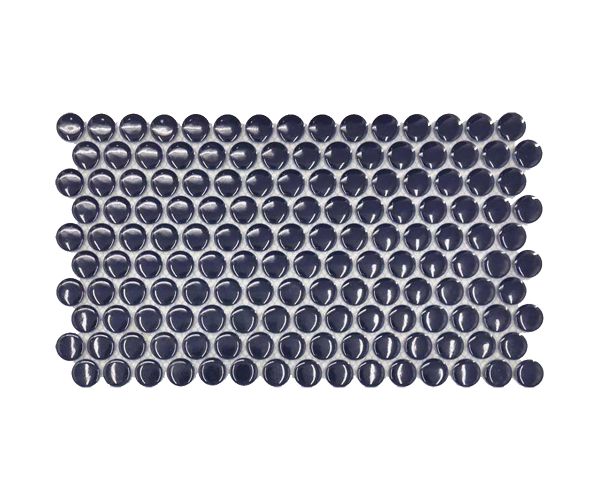 Mosaîque-3/4 Penny Round Navy Glossy