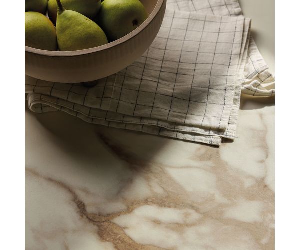 Dalles-Céramique-Sapienstone 4D 20mm Calacatta Macchia Vecchia B Pol (63X126Po)
