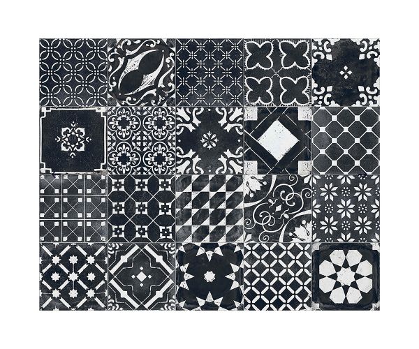 Tile - Ceramic-8''x8'' Re-Style Mix Of 20 Black
