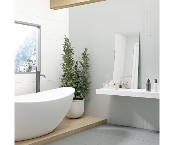 Tile - Ceramic-3.5X24 Essenza Bianco Matt Rt
