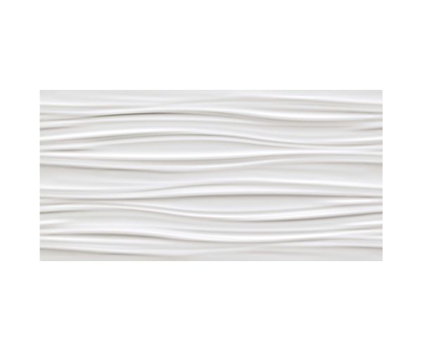 Tile - Ceramic-16''x32'' 3D Wall Design Ribbon White Matt