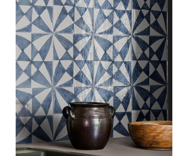 Tile - Ceramic-6X6 Memoria Blu Semi-Matt