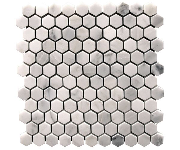 Mosaic-Classic White Beehive Mosaic Polished