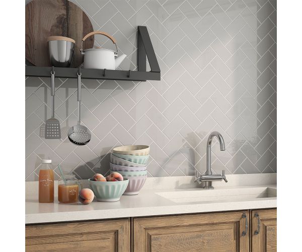 Tile - Ceramic-3''x6'' Color Tender Gray Bright