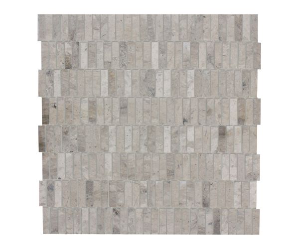 Mosaic-1,5''x0,45'' Mudmosaic Brickchip Lead Honed