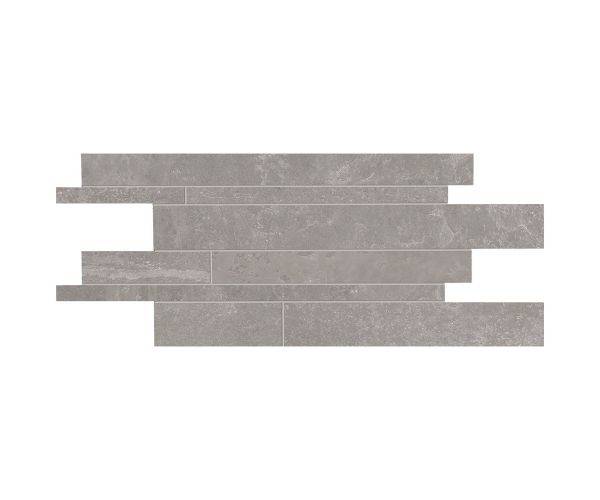 Mosaîque-12''x24'' Groove Mos Listelli Sfalsati Bright Grey Nat.