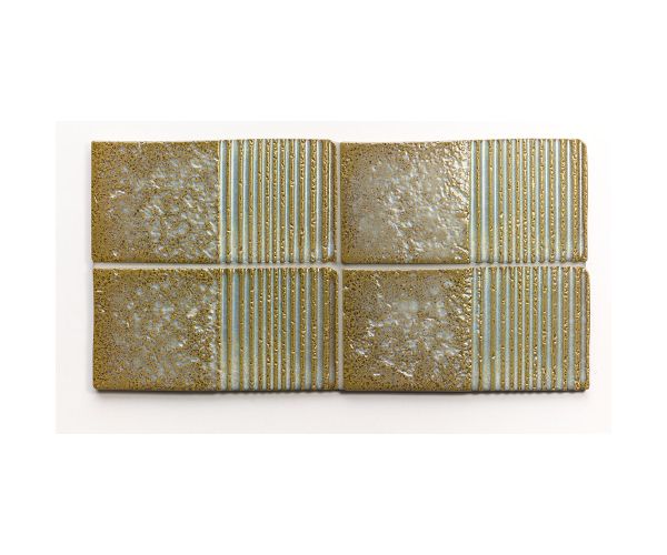 Tile - Ceramic-4X8 Biscuit Emerald Grooves Decor