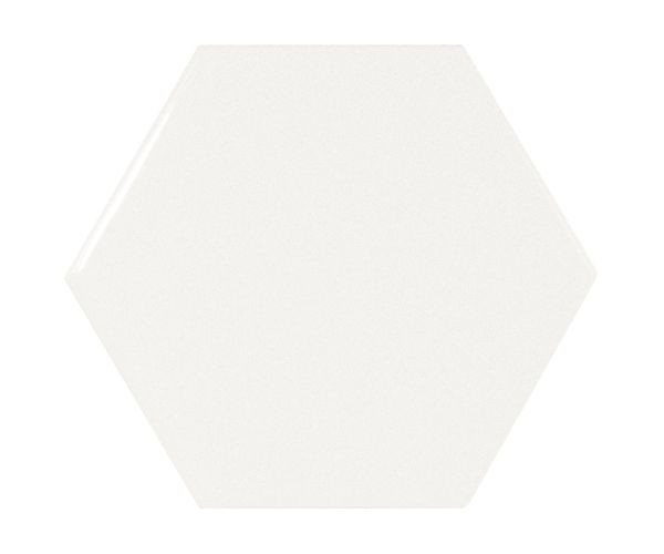 Tile - Ceramic-4''x5'' Scale Hex White Brillo